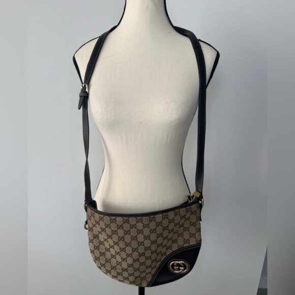 Authentic Vintage Gucci GG Monogram Canvas Crossbody Bag – Excellent Condition - Picture 13 of 16